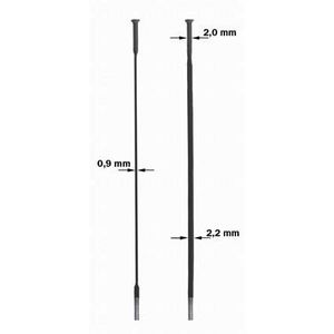 Sapim spaak 14-222 cx-ray plat recht zwart met nippel (20st)