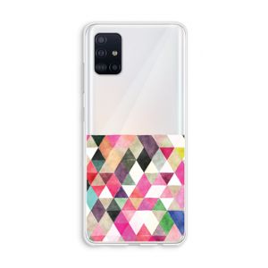 Gekleurde driehoekjes: Galaxy A51 4G Transparant Hoesje