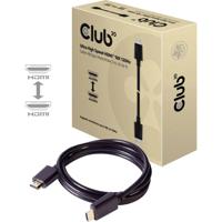 club3D CAC-1372 HDMI-kabel HDMI Aansluitkabel HDMI-A-stekker, HDMI-A-stekker 2.00 m Zwart 10K UHD, 8K UHD - thumbnail