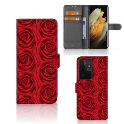 Samsung Galaxy S21 Ultra Hoesje Red Roses Samsung Galaxy S21 Ultra Hoesje Red Roses