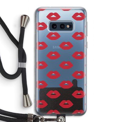 Lips: Samsung Galaxy S10e Transparant Hoesje met koord