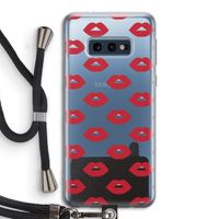 Lips: Samsung Galaxy S10e Transparant Hoesje met koord