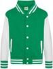 Just Cool JH043K Kids´ Varsity Jacket - Kelly Green - 5/6 (S)