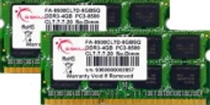 G.Skill FA-8500CL7D-8GBSQ Werkgeheugenmodule voor laptop DDR3 8 GB 2 x 4 GB 1066 MHz FA-8500CL7D-8GBSQ