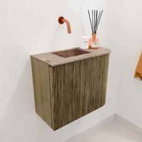 Toiletmeubel Mondiaz Joya Dlux | 51.6 cm | Meubelkleur Dusk | Faye wastafel Arena Wasbak Links | Zonder kraangat(en)