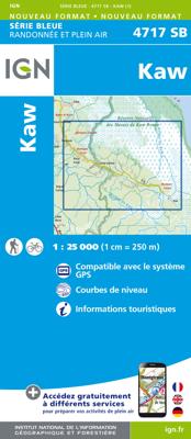 Wandelkaart 4717 SB - Serie Bleue Kaw (Guyana) | IGN - Institut Géographique National