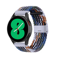 Braided nylon bandje - Multicolor Dark - Samsung Galaxy Watch 3 - 41mm - thumbnail