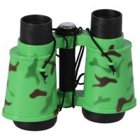 Kinder speelgoed verrekijker - camouflage groen - kunststof - 15 cm   -