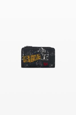 Middelgrote portemonnee met print - BLACK - U