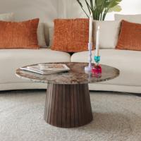 Livingfurn Ronde Salontafel 'Emperador' Marmer, 80cm