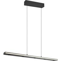 LED Hanglamp - Trion Agam - 41.5W - Aanpasbare Kleur - Dimbaar - Geheugenfunctie - Rechthoek - Mat Zwart - Metaal