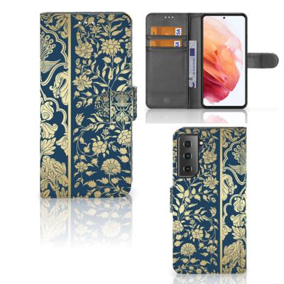 Samsung Galaxy S21 Hoesje Beige Flowers