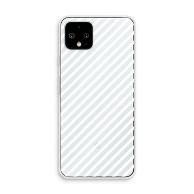 Strepen zwart-wit: Pixel 4 Transparant Hoesje
