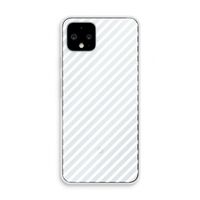 Strepen zwart-wit: Pixel 4 Transparant Hoesje