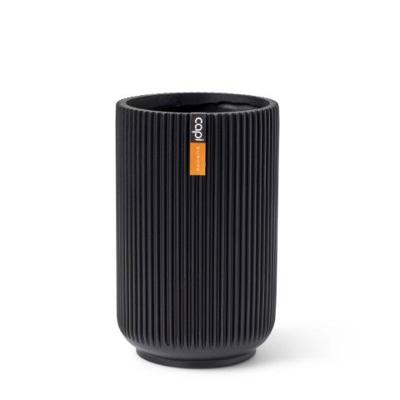 Vaas hoog Groove H16.7 cm zwart - Capi europe