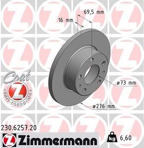 Remschijf Coat Z 230625720