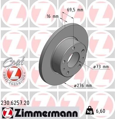 Remschijf Coat Z 230625720