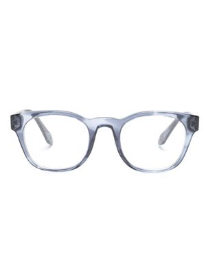 Giorgio Armani lunettes de vue carrées à logo gravé - Bleu
