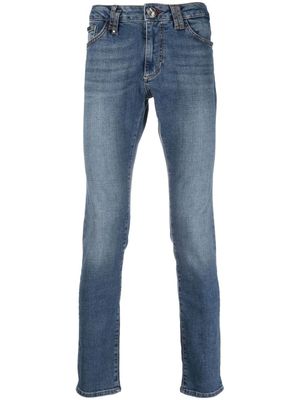 Philipp Plein jean à coupe slim - Bleu