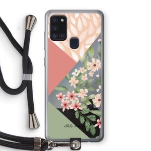 Sweet heaven geometrics: Samsung Galaxy A21s Transparant Hoesje met koord