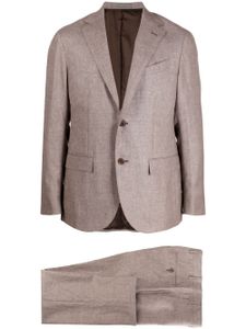 Corneliani costume à veste à simple boutonnage - Marron