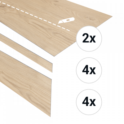 Douwes Dekker - PVC complete traptreden set Panna Cotta 152,4cm (PVC)