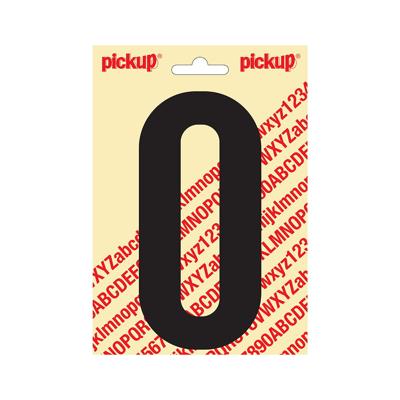 Plakcijfer Nobel 150mm zwart 0 - Pickup