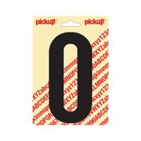 Plakcijfer Nobel 150mm zwart 0 - Pickup