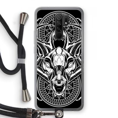 Oh Deer: Xiaomi Redmi 9 Transparant Hoesje met koord