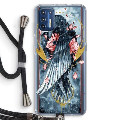 Golden Raven: Motorola Moto G9 Plus Transparant Hoesje met koord