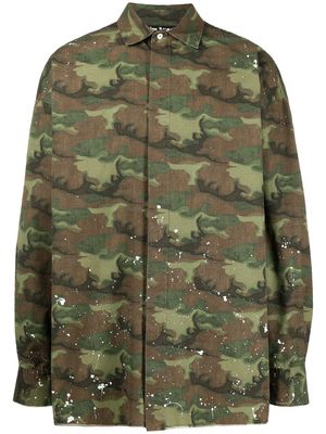 Palm Angels chemise à imprimé camouflage - Vert