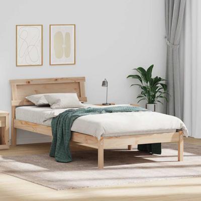 Bedframe Bruin 90 x 190 cm Massief grenenhout