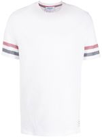 Thom Browne t-shirt rayé à design tricolore - Blanc