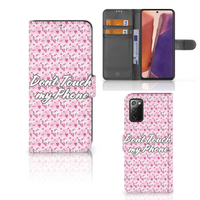 Samsung Galaxy Note 20 Portemonnee Hoesje Flowers Pink DTMP - thumbnail