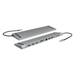 LogiLink UA0373 Laptopdockingstation Geschikt voor merk: Universeel USB-C Power Delivery, Geïntegreerde kaartlezer