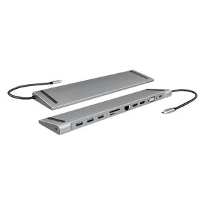 LogiLink UA0373 USB-C dockingstation Geschikt voor merk (dockingstation): Universeel USB-C Power Delivery, Geïntegreerde kaartlezer