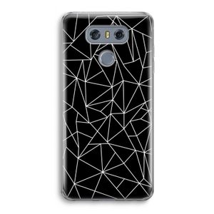 Geometrische lijnen wit: LG G6 Transparant Hoesje