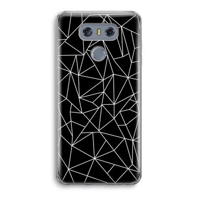 Geometrische lijnen wit: LG G6 Transparant Hoesje