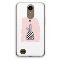 Zwart-wit cactus: LG K10 (2017) Transparant Hoesje