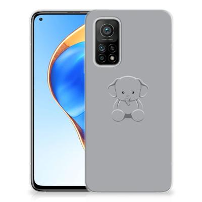 Xiaomi Mi 10T | 10T Pro Telefoonhoesje met Naam Grijs Baby Olifant Xiaomi Mi 10T | 10T Pro Telefoonhoesje met Naam Grijs Baby Olifant