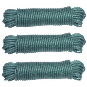 AMIG paracord touw - 3x - 20 meter - D5mm - 110kg - PE/PVC - groen