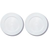 Diner onderborden - 8x - wit - structuur - kunststof - 33 cm - rond - dineren
