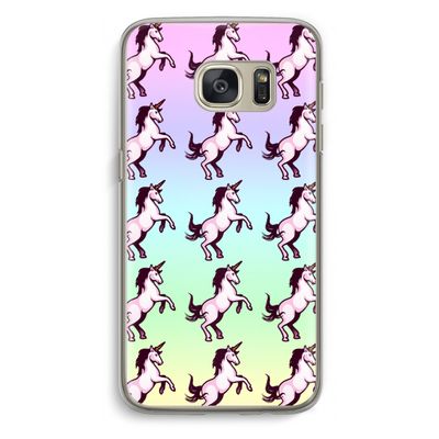 Musketon Unicorn: Samsung Galaxy S7 Transparant Hoesje