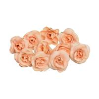 10 sets 4cm kunstmatige bloem Silk Rose Flower hoofd voor bruiloft partij Home Decoratie (oranje)