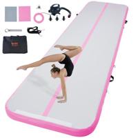 VEVOR opblaasbare gymnastiekmat gymnastiekmat, luchtmat fitnessmat pomp tumblingmatten 398 x 101 x 10 cm, multifunctionele tumblingmat thuisgebruik/gym/yoga/cheerleading