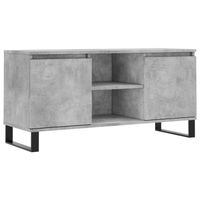The Living Store TV-meubel - Betongrijs - 104 x 35 x 50 cm - Opbergruimte - Stabiel tafelblad