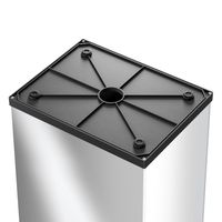 Hailo Bix-Box Swing L 8401110 Afvalbak 35 l RVS (b x h x d) 339 x 545 x 260 mm Zilver, Zwart Met zelfsluitende zwenkdeksel 1 stuk(s) - thumbnail