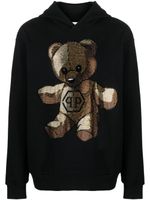 Philipp Plein hoodie à strass - Noir