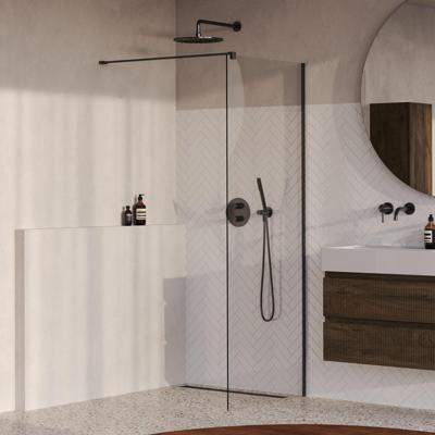 BRAUER Oblivion Inloopdouche - 80x200cm - glascoating - helder glas - geborsteld gunmetal PVD GS-OBI1H80200GM