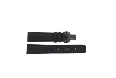 Horlogeband Tissot T600046571 / T1314303605200A Leder Zwart 20mm Horlogeband Tissot T600046571 / T1314303605200A Leder Zwart 20mm
